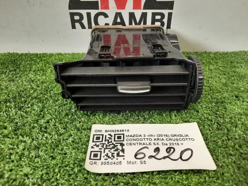 Griglia Condotto ARIA Cruscotto Centrale SX BHN26491X Mazda 3 III 2016
