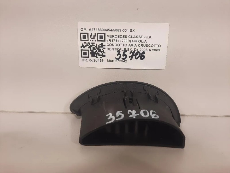 Griglia Condotto ARIA Cruscotto Centrale SX A17183004545069-001 SX Mercedes Classe SLK R171 2008