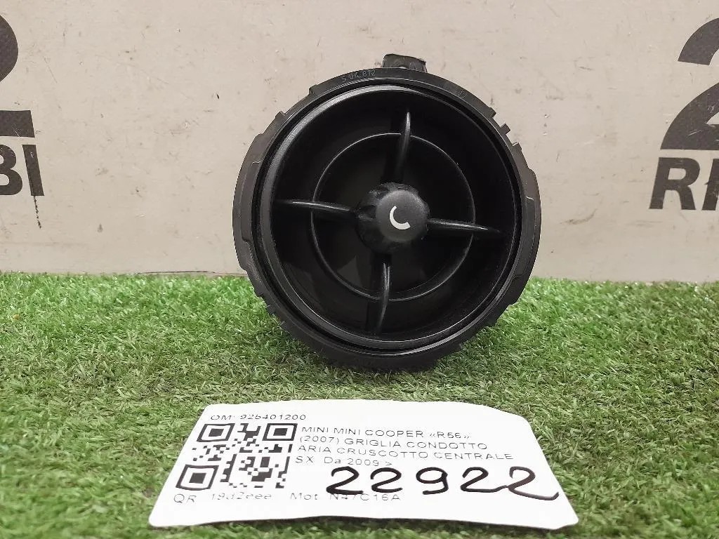 Griglia Condotto ARIA Cruscotto Centrale SX 925401200 Mini MINI Cooper R56 2007