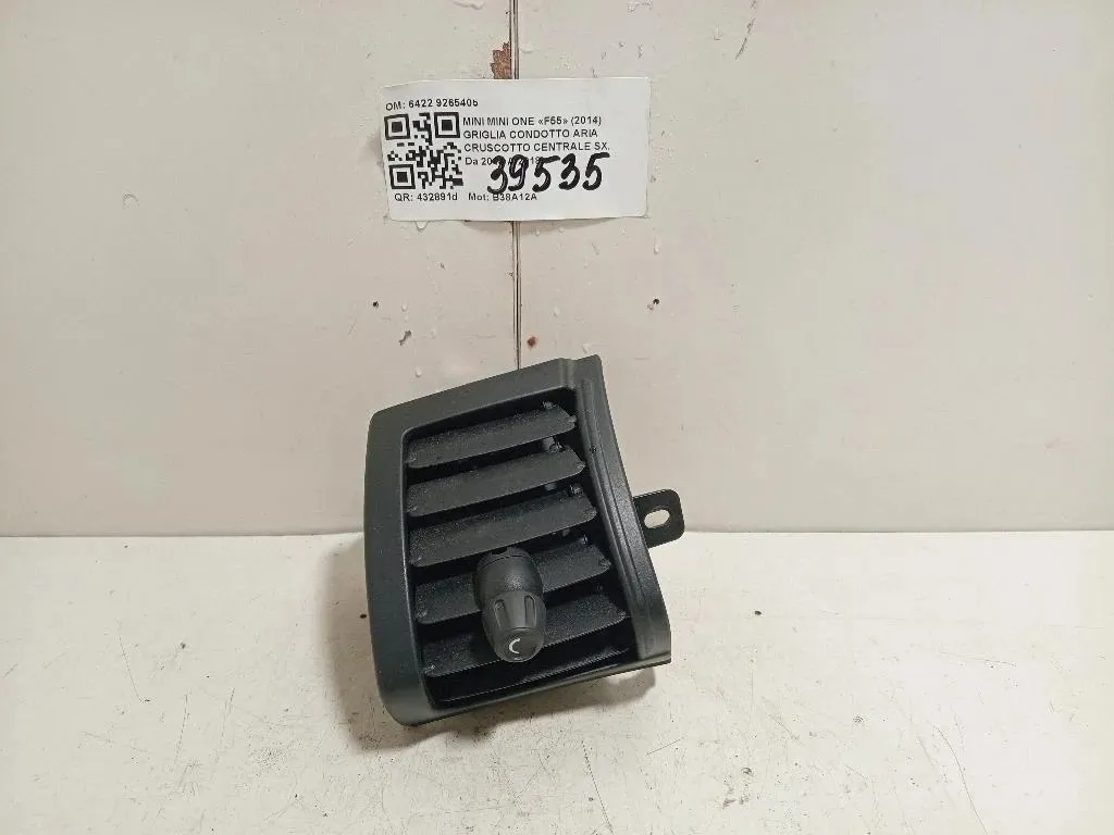 Griglia Condotto ARIA Cruscotto Centrale SX 6422 9265405 Mini MINI ONE F55 2014