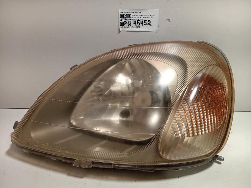 Proiettore ANT SX PROIETTORE ANT SX Toyota Yaris France I 2002