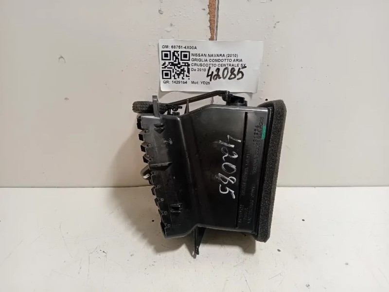 Griglia Condotto ARIA Cruscotto Centrale SX 68751-4X00A Nissan Navara 2010