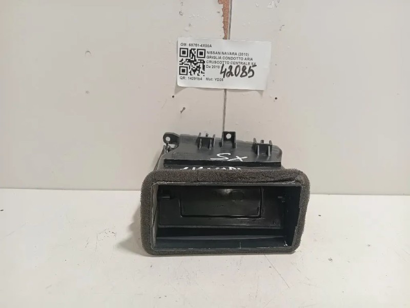 Griglia Condotto ARIA Cruscotto Centrale SX 68751-4X00A Nissan Navara 2010