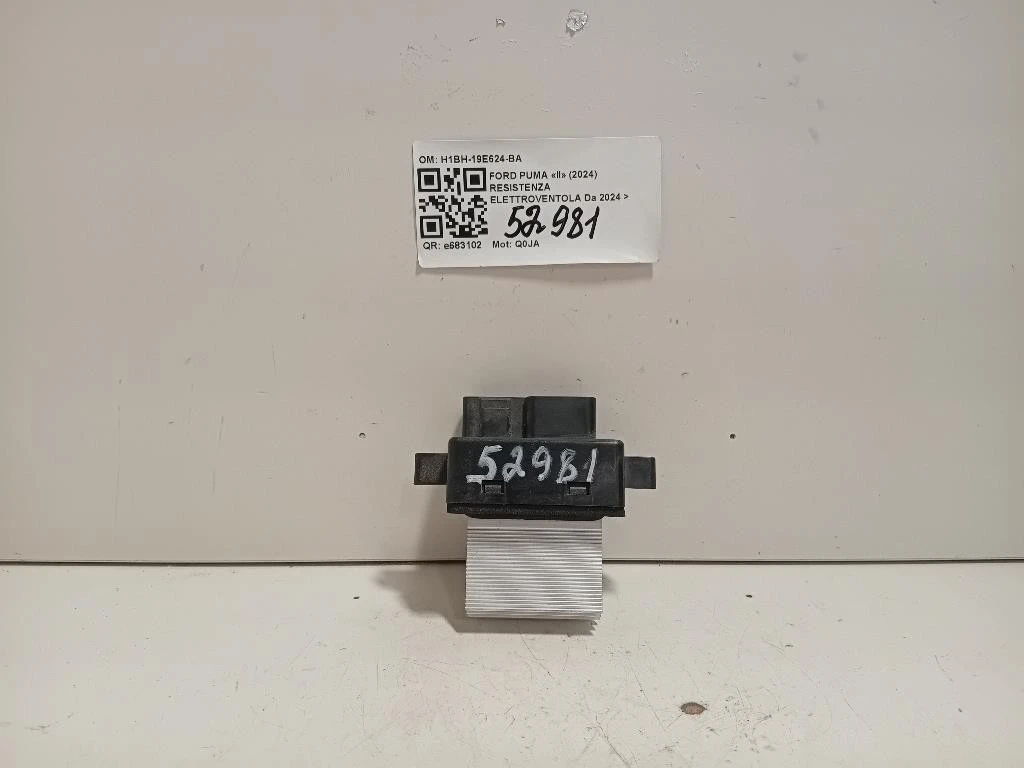 Resistenza Elettroventola H1BH-19E624-BA Ford PUMA II 2024