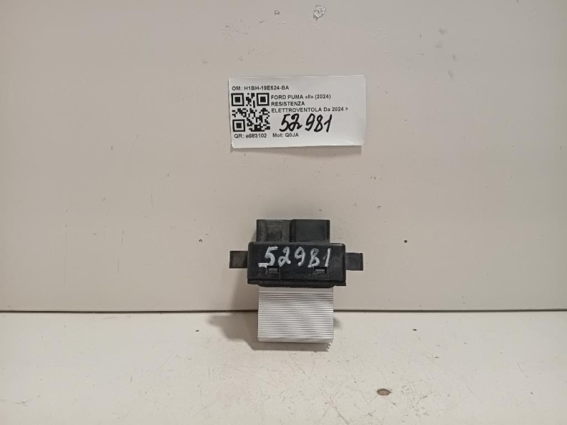 Resistenza Elettroventola H1BH-19E624-BA Ford PUMA II 2024