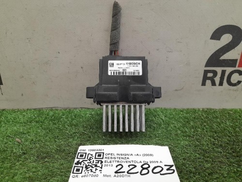 Resistenza Elettroventola 13503201 Opel Insignia A 2009