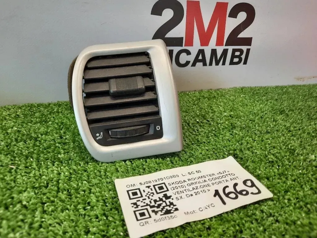 Griglia Condotto Ventilazione Porta ANT SX 5J0819701D9B9 Skoda Roomster 5J7 2010