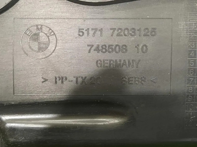 Griglia Copertura Cunetta Acqua 5171 7203125 COPRIPARABREZZA Bmw Serie 5 F10 Berlina 2012