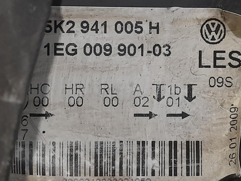 Proiettore ANT SX 5K2941005H Volkswagen GOLF VI 2009