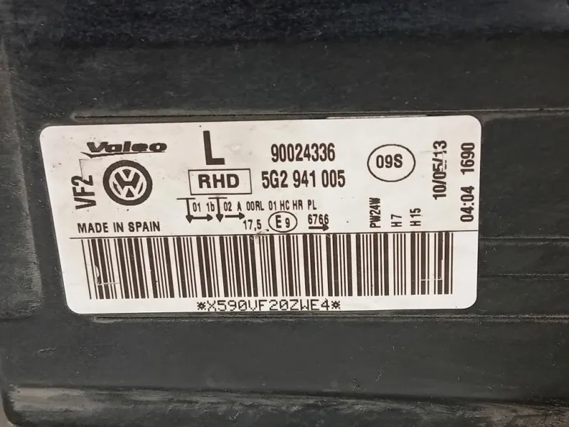 Proiettore ANT SX 5G2 941 005 Volkswagen GOLF VII 2013