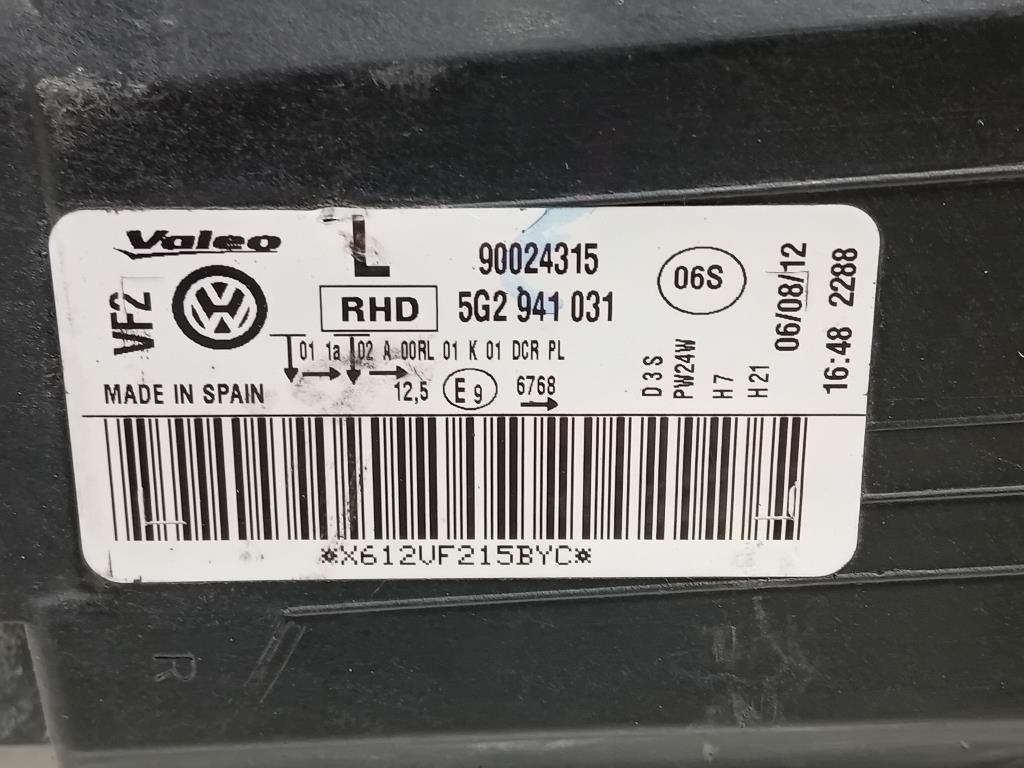 Proiettore ANT SX 5G2941031 DANNO IN FOTO Volkswagen GOLF VII 2017