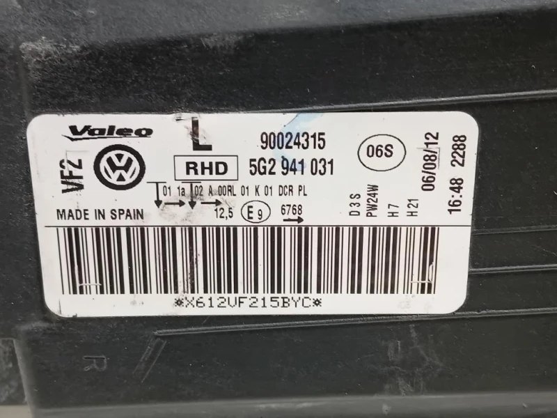 Proiettore ANT SX 5G2941031 DANNO IN FOTO Volkswagen GOLF VII 2017