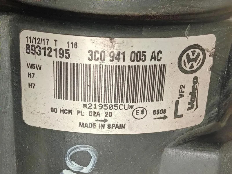 Proiettore ANT SX 3C0941005AC ATTACCHI ROTTI Volkswagen Passat V 2005