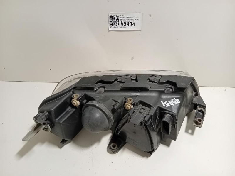 Proiettore ANT SX 3BO 941 017 AG Volkswagen Passat V Variant 2005