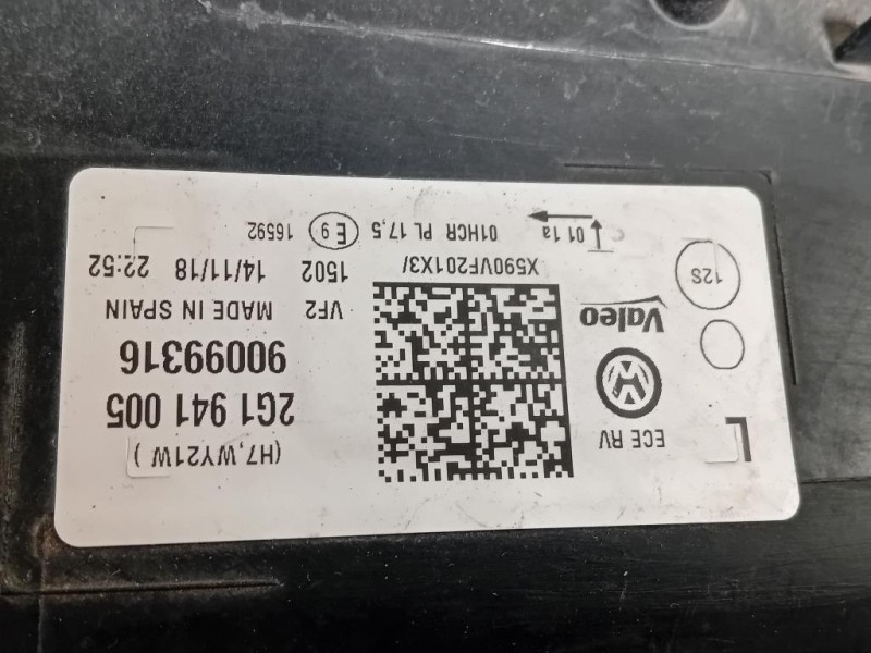 Proiettore ANT SX 2G1941005 Volkswagen POLO VII 2017