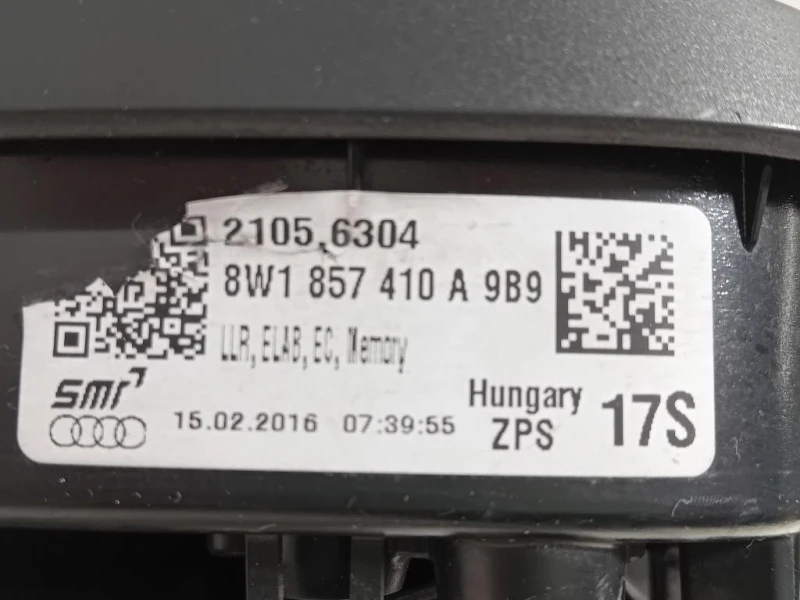 Retrovisore Esterno ANT DX 12 FILI 8W1857410A Audi A4 8W5 Avant 2015