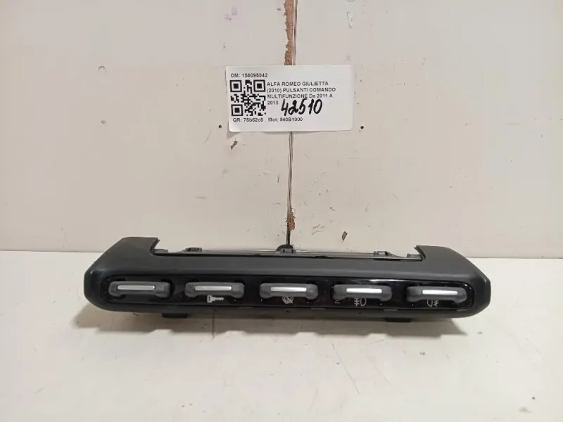 Pulsanti Comando Multifunzione 156095042 Alfa Romeo Giulietta 2010