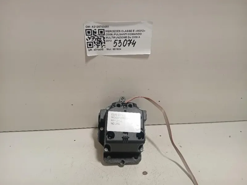 Pulsanti Comando Multifunzione A2128703051 Mercedes Classe E W212 2009