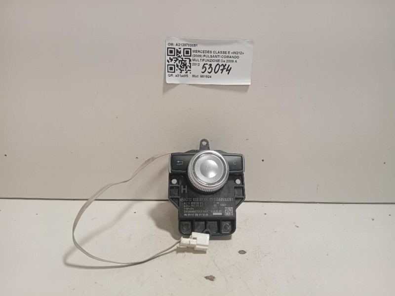 Pulsanti Comando Multifunzione A2128703051 Mercedes Classe E W212 2009