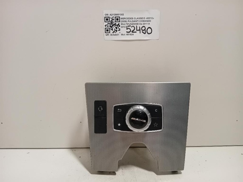 Pulsanti Comando Multifunzione A2129051302 Mercedes Classe E W212 2009