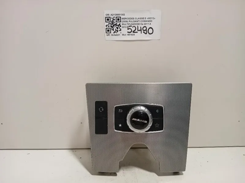 Pulsanti Comando Multifunzione A2129051302 Mercedes Classe E W212 2009