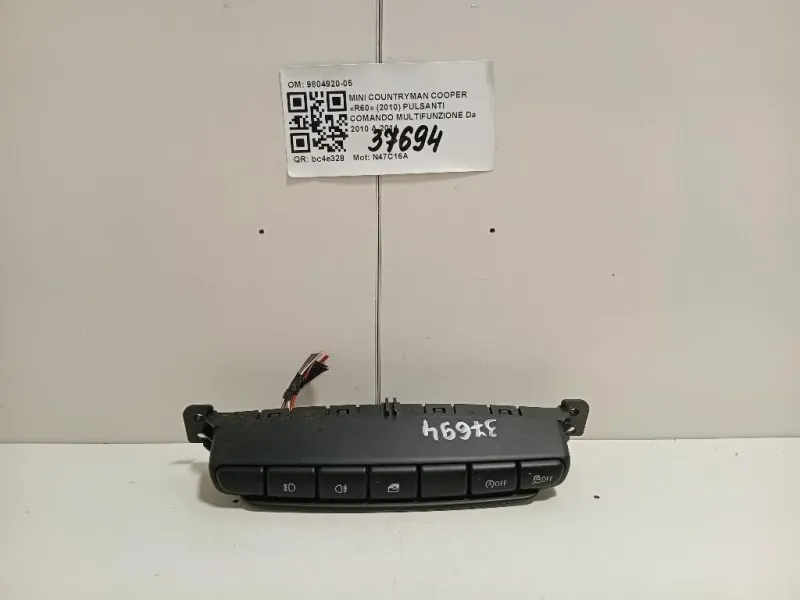 Pulsanti Comando Multifunzione 9804920-05 Mini Countryman Cooper R60 2010