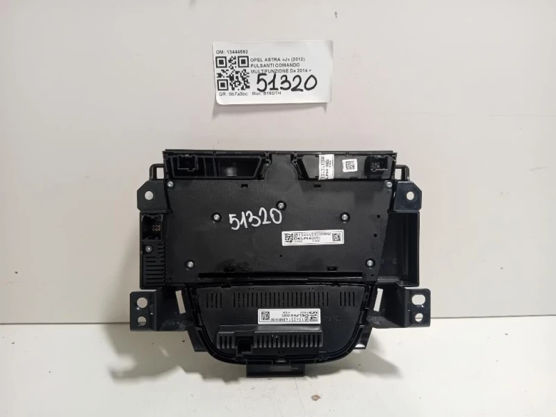 Pulsanti Comando Multifunzione 13444592 Opel Astra J 2012