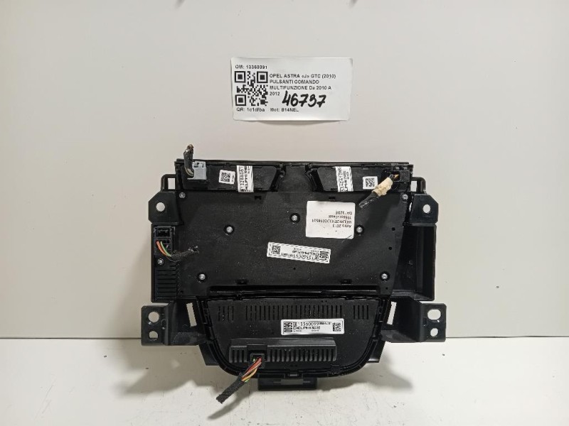 Pulsanti Comando Multifunzione 13360091 Opel Astra J GTC 2010