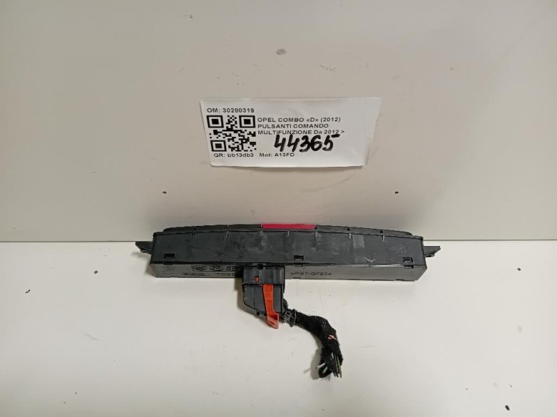 Pulsanti Comando Multifunzione 30280319 Opel Combo D 2012