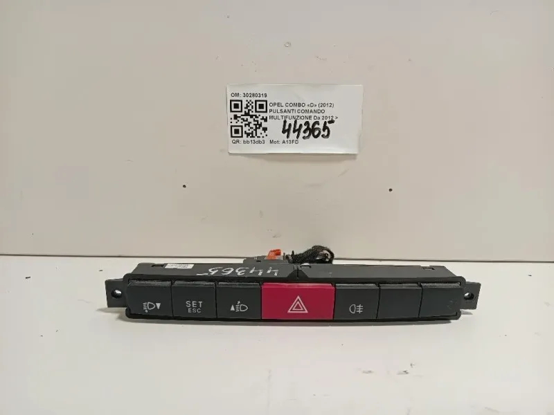 Pulsanti Comando Multifunzione 30280319 Opel Combo D 2012
