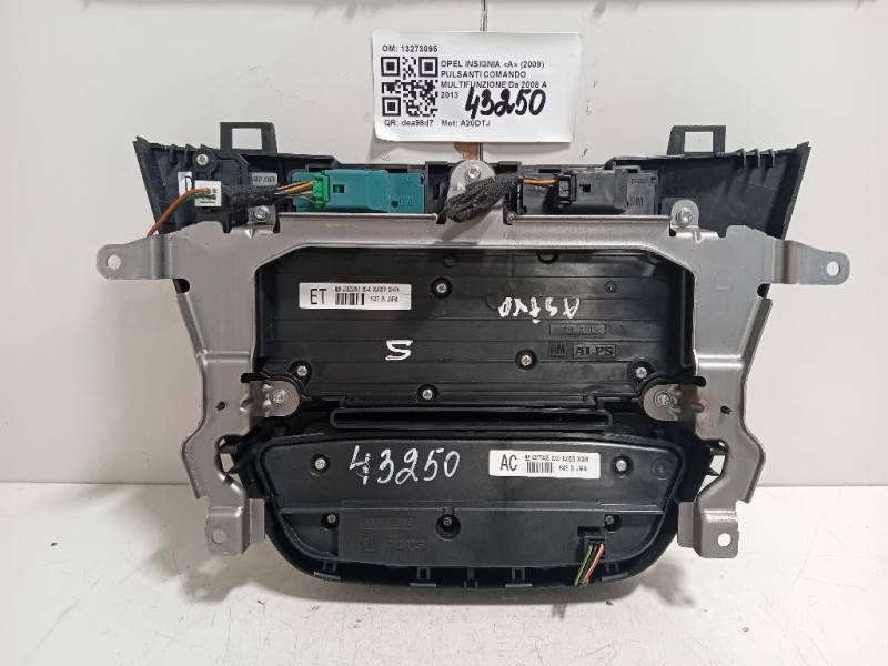 Pulsanti Comando Multifunzione 13273095 Opel Insignia A 2009