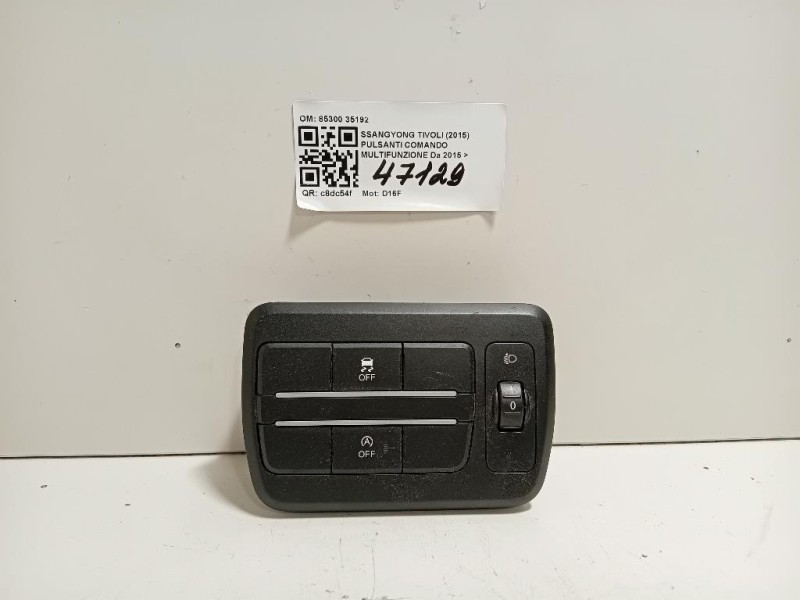 Pulsanti Comando Multifunzione 85300 35192 Ssangyong Tivoli 2015