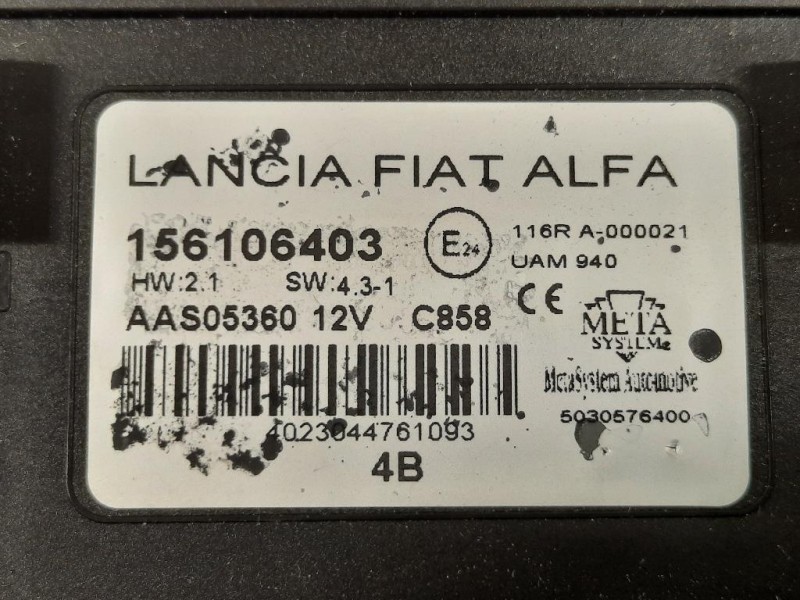 Pulsantiera Multifunzione Centrale 156106403 Alfa Romeo Giulietta 2010