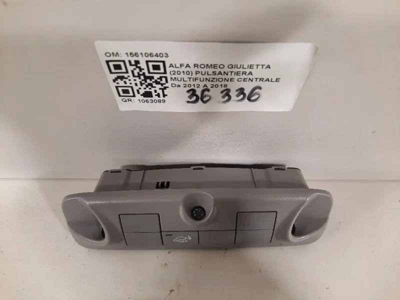 Pulsantiera Multifunzione Centrale 156106403 Alfa Romeo Giulietta 2010