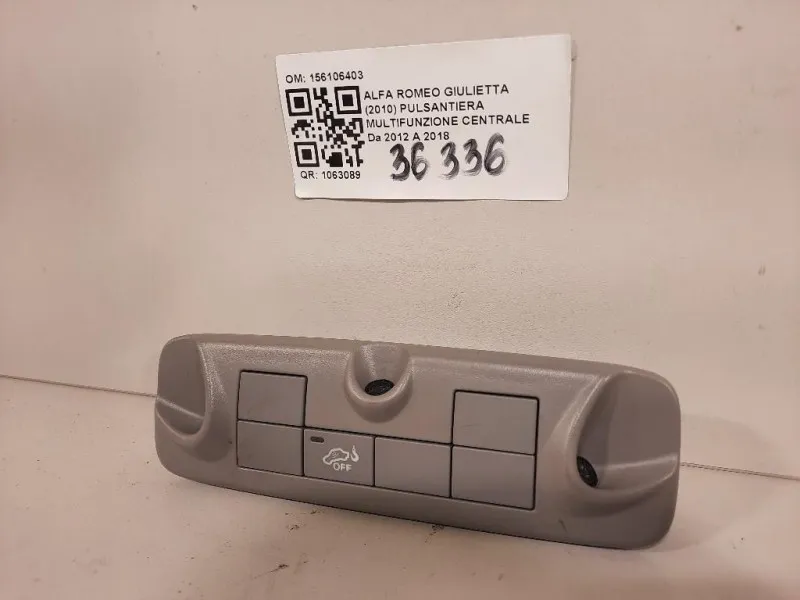 Pulsantiera Multifunzione Centrale 156106403 Alfa Romeo Giulietta 2010