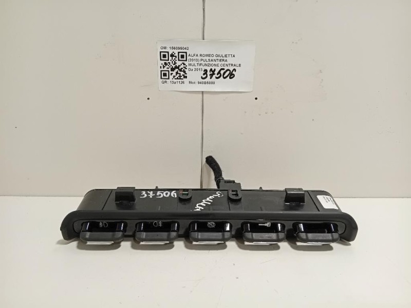 Pulsantiera Multifunzione Centrale 156095042 Alfa Romeo Giulietta 2013