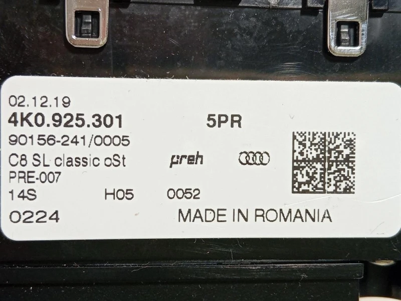 Pulsantiera Multifunzione Centrale 4K0 925 301 Audi A6 4GD Avant 2016