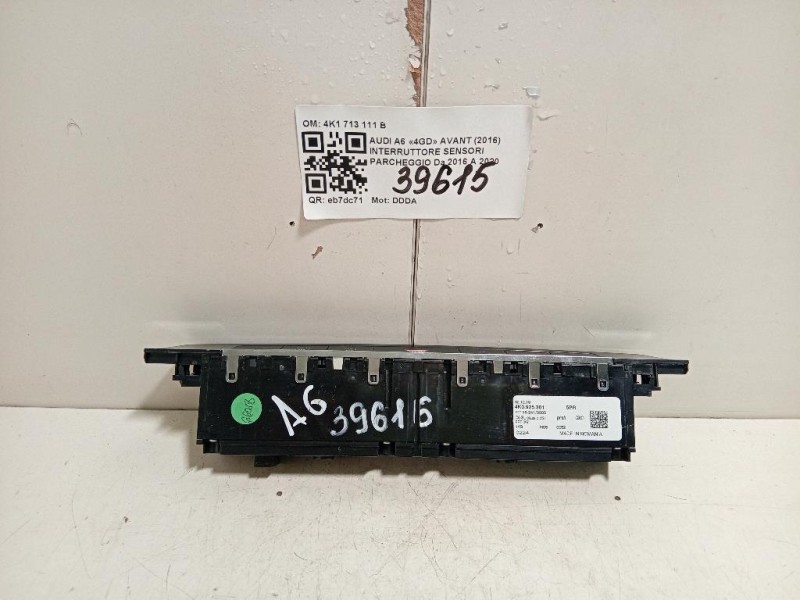 Pulsantiera Multifunzione Centrale 4K0 925 301 Audi A6 4GD Avant 2016