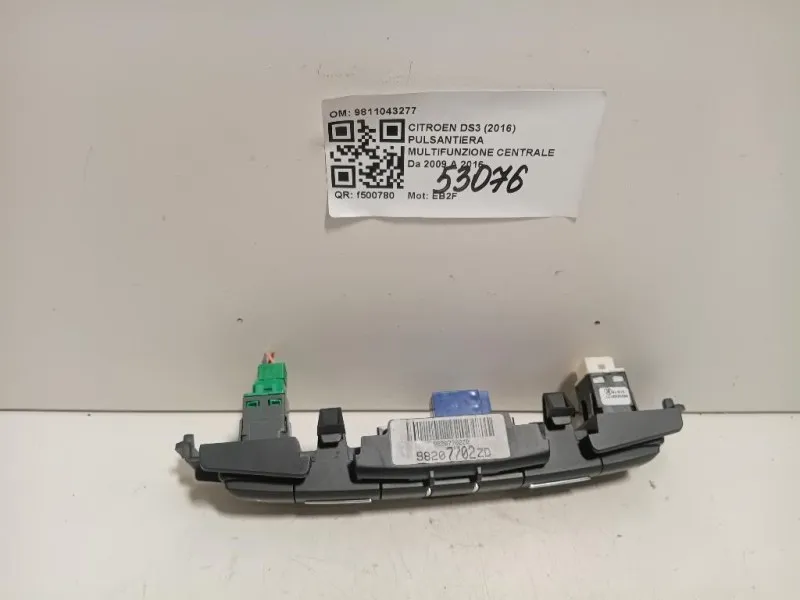 Pulsantiera Multifunzione Centrale 9811043277 Citroen DS3 2016