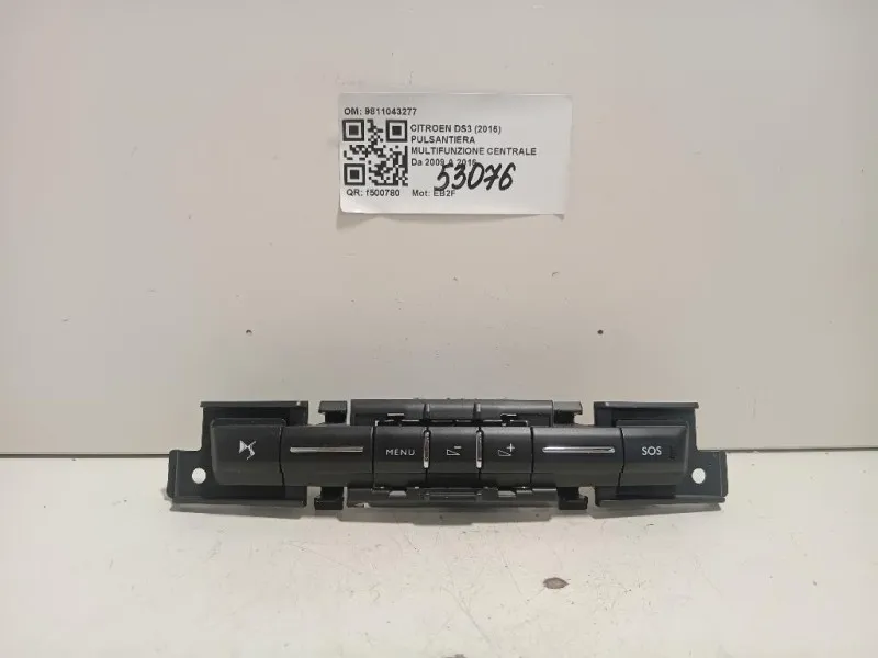 Pulsantiera Multifunzione Centrale 9811043277 Citroen DS3 2016