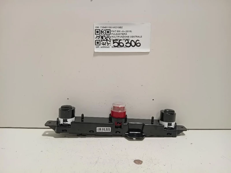 Pulsantiera Multifunzione Centrale 735451108 Fiat 500 II 2015