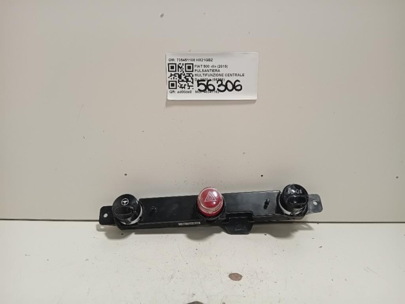 Pulsantiera Multifunzione Centrale 735451108 Fiat 500 II 2015