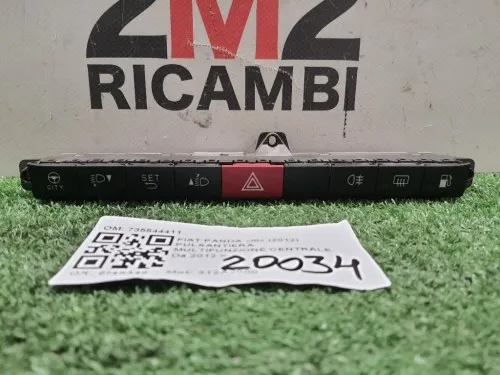 Pulsantiera Multifunzione Centrale 735544411 Fiat Panda III 2012