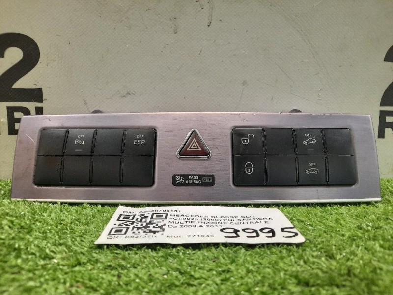 Pulsantiera Multifunzione Centrale A2038700151 Mercedes Classe CLC Cl203 2008