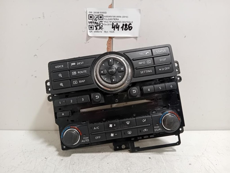 Pulsantiera Multifunzione Centrale 28395 5X00D Nissan Navara 2010