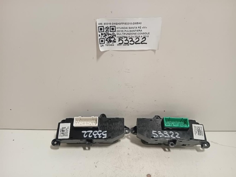 Pulsantiera Multifunzione Console Centrale 93315-2WEH0FP93310-2WEA0 Hyundai Santa FÉ IV 2015