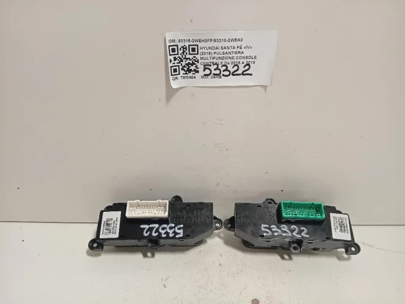Pulsantiera Multifunzione Console Centrale 93315-2WEH0FP93310-2WEA0 Hyundai Santa FÉ IV 2015