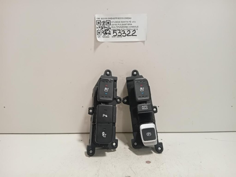 Pulsantiera Multifunzione Console Centrale 93315-2WEH0FP93310-2WEA0 Hyundai Santa FÉ IV 2015