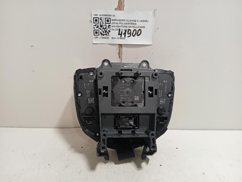 Pulsantiera Navigatore Satellitare A2059006115 Mercedes Classe C W205 2014