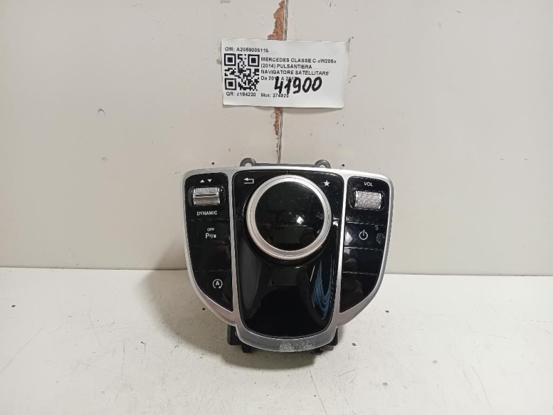 Pulsantiera Navigatore Satellitare A2059006115 Mercedes Classe C W205 2014